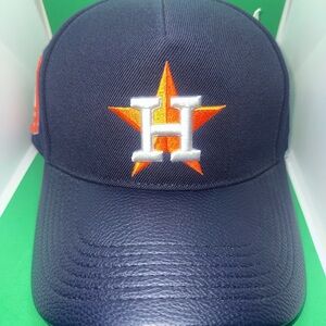 Houston Astros Pro Standard Adjustable StrapBack Hat Midnight Navy Leather 50